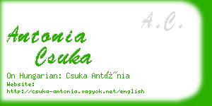 antonia csuka business card